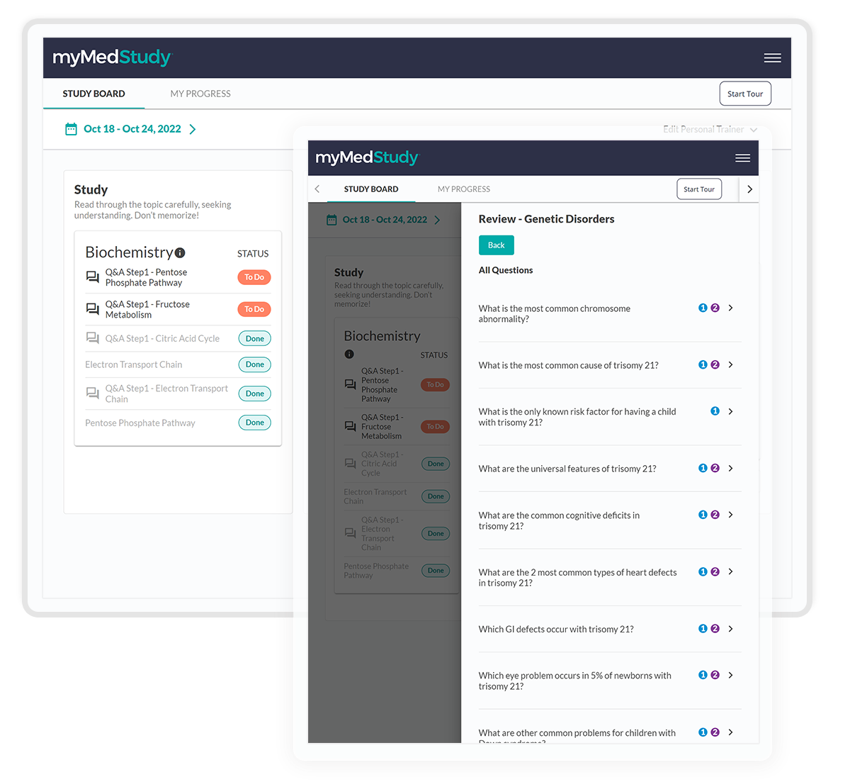 personal trainer dashboard and review questions and answers on devices