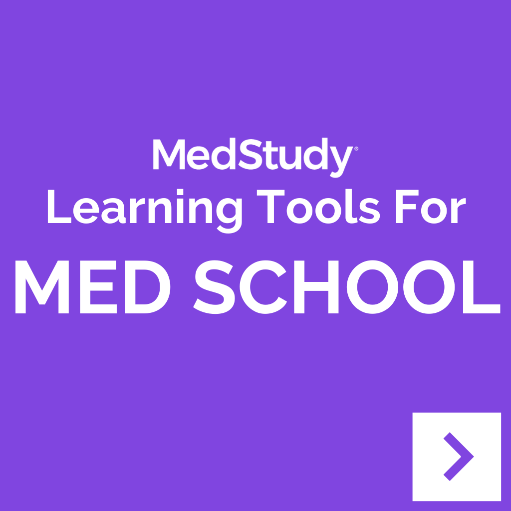 MedStudy Learning Tools for Med School on a purple background