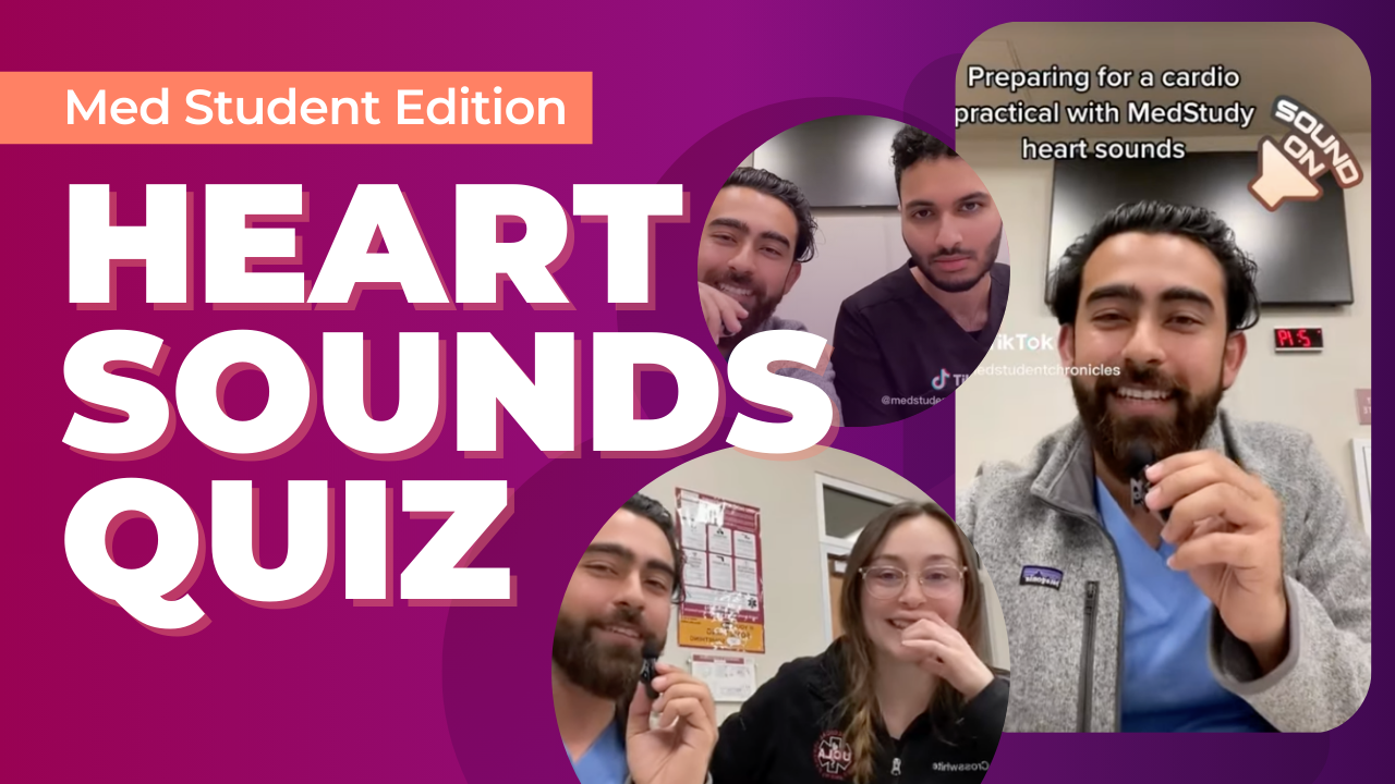Load video: Med Students quizzing each other on heart sounds knowledge.