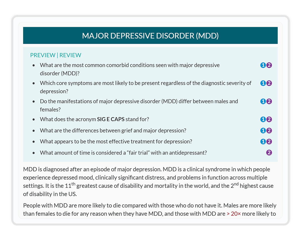 High-yield questions, flagged by Step