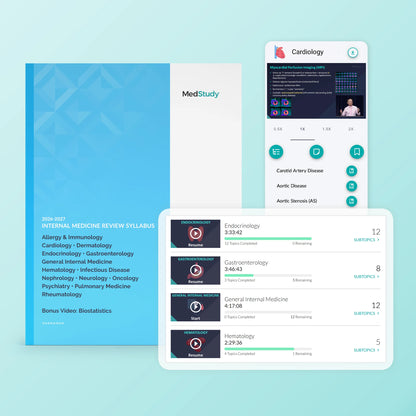 2026-2027 Internal Medicine Video Board Review – syllabus with progress tracking